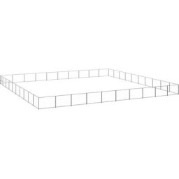 Hundezwinger Silbern 100 m² Stahl Vidaxl Silber