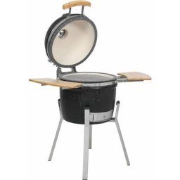 Kamado Barbecue Grill Räucherofen Keramik 76 cm vidaXL - Schwarz