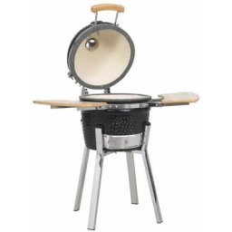 Kamado Grill BBQ Smoker Keramik 81 cm vidaXL - Schwarz