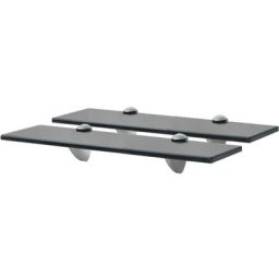Schwebende Regale 2 Stk. Glas 40x20 cm 8 mm Vidaxl Schwarz