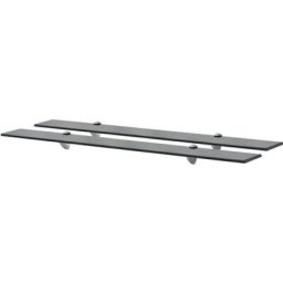 Schwebende Regale 2 Stk. Glas 90x20 cm 8 mm Vidaxl Schwarz