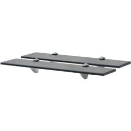 Schwebende Regale 2 Stk. Glas 50x20 cm 8 mm Vidaxl Schwarz