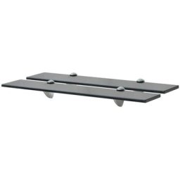 Schwebende Regale 2 Stk. Glas 60x20 cm 8 mm Vidaxl Schwarz