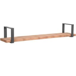 Label51 - Wandregal Slam 120x23x20 cm xxl Holz/Stahlgrau Braun