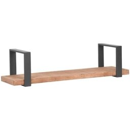 Label51 - Wandregal Slam 80x23x20 cm l Holz/Stahlgrau Braun