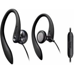 Sport-Kopfhörer Philips shs3305bk/ mit Mikrofon/ Klinke 3,5/ schwarz
