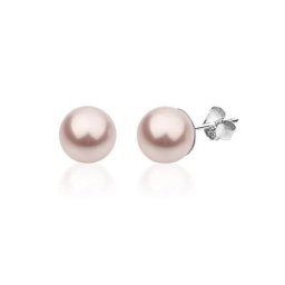 Nenalina Paar Ohrstecker Basic Synthetische Perle 925 Silber