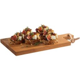 APS Servierbrett SIMPLY WOOD, Eichenholz, (1-St), mit Hängeloch und Lederband, geölt