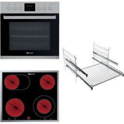 BAUKNECHT Elektro-Herd-Set Heko Lambada, mit 2-fach-Teleskopauszug, Hydrolyse