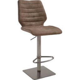 NIEHOFF SITZMÖBEL Barhocker, Barstuhl, mit Liftfunktion, Edelstahl gebürstet, Sitzhöhe 60-75 cm