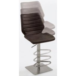 NIEHOFF SITZMÖBEL Barhocker, Barstuhl, mit Liftfunktion, Edelstahl gebürstet, Sitzhöhe 60-75 cm