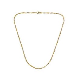 Firetti Collier in Singapurkettengliederung, 2,4 mm, 2-farbig, Made in Germany
