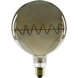 SEGULA LED Bridge Globe 150 Curved Plus smokey grau LED-Leuchtmittel, E27, Warmweiß, dimmbar, E27, Bridge Globe 150 Curved Plus smokey grau