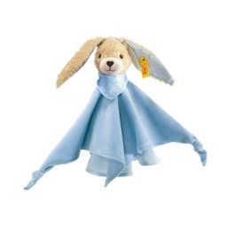 Steiff Schmusetuch Hoppel Hase Schmusetuch, blau, (1-tlg), mit Â»Knopf im OhrÂ«, Enthält Bio-Baumwolle