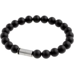 Armband, Edelstahl mit Onyx