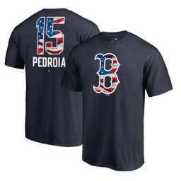 Fanatics Branded Dustin Pedroia Navy Boston Red Sox Banner Wave Name & Number T-Shirt für Herren