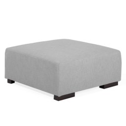 Sitzhocker Grau Stoff Holzbeine Minimalismus
