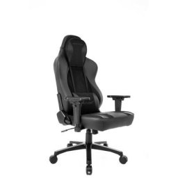 AKRacing Gaming-Stuhl AK-OBSIDIAN-ALC ergonomisch, höhenverstellbar, Officestuhl/Bürostuhl, Schreibtischstuhl, Mikrofaser & Kunstleder, 4D-Armlehnen, Stahlrahmen