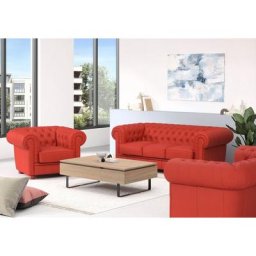 Max Winzer® Polstergarnitur Kent, (Spar-Set, 3-tlg), mit edler Knopfheftung