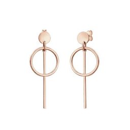 Elli Elli Ohrringe Hänger Geo Kreis Basic Minimal Cool 925 Silber Damen
