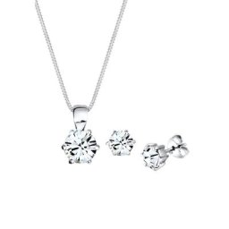 Elli Elli Schmuckset Basic Kristalle Silber Schmuck-Set Damen