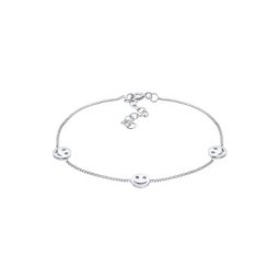 Elli Elli Armband Smiley Plättchen Basic Blogger Trend 925 Silber Armbänder & Armreife Damen