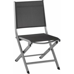 Lille Comfort Klappstuhl silber / anthrazit / Aluminium / Outdoorgewebe
