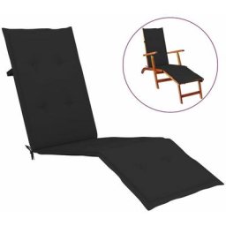 Vidaxl - Liegestuhl-Auflage Schwarz (75+105)x50x3 cm Schwarz