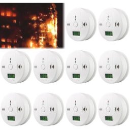 10x co Medler Rauchmelder Feueralarm Pause und Testtaste Batterieanzeige Weiß - Weiß - Randaco