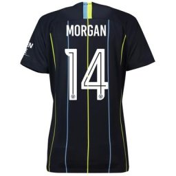 Manchester City Away Cup Stadium Shirt 2018-19 - Womens with Morgan 14 printing
