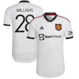 Manchester United Cup Away Authentic Shirt 2022-23 with Williams 28 printing