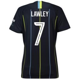 Manchester City Away Cup Stadium Shirt 2018-19 - Womens with Lawley 7 printing