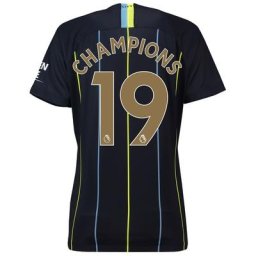 Manchester City Away Stadium Shirt 2018-19 - Womens with Champions 19 printing
