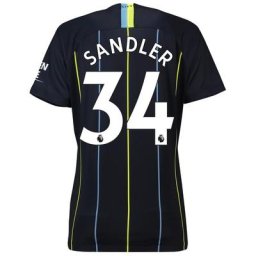 Manchester City Away Stadium Shirt 2018-19 - Womens with Sandler 34 printing
