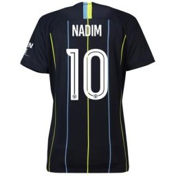 Manchester City Away Cup Stadium Shirt 2018-19 - Womens with Nadim 10 printing