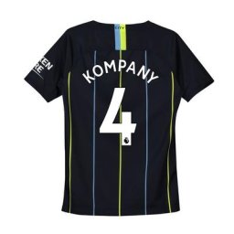 Manchester City Away Stadium Shirt 2018-19 - Kids with Kompany 4 printing
