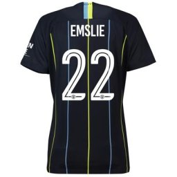 Manchester City Away Cup Stadium Shirt 2018-19 - Womens with Emslie 22 printing