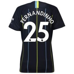 Manchester City Away Stadium Shirt 2018-19 - Womens with Fernandinho 25 printing