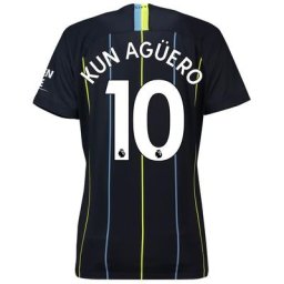 Manchester City Away Stadium Shirt 2018-19 - Womens with Kun Agüero 10 printing