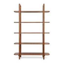 ASHAKI Regal - Regal & Bücherregal, Gemasertes Walnussholz, 120 x 180cm