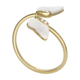Damen Ring, Edelstahl/Perlmutt