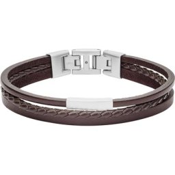 Herren Armband ""Vintage Casual JF03323040"", Leder/Edelstahl