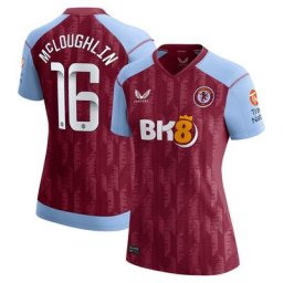 Aston Villa Castore WSL Home Shirt 2023-24 - Womens with McLoughlin 16 printing