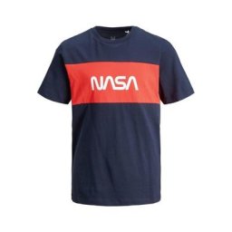 Jack & Jones 12185528 AERO BLOCK TEE-NAVY BLAZER T-Shirts & Poloshirts (jungen)