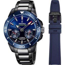 Festina Chronograph Chrono Bike Connected, F20647/1, (Set, 3-tlg., Uhr mit Wechselband und Werkzeug)