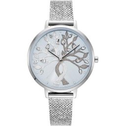 Julie Julsen Quarzuhr Tree of Love Silver Light Blue, JJW1455SME
