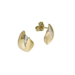 Fascination by Ellen K. Paar Ohrstecker 375 Gelbgold bicolor Zirkonia