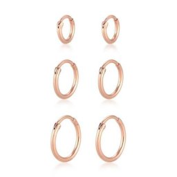 Elli Ohrring-Set Creolen Set Trio Basic Must-Have Trend 925 Silber