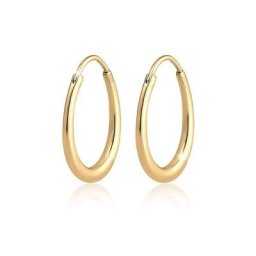 Elli Paar Creolen Creole Hänger Geo Basic Trend Oval Cool 925 Silber