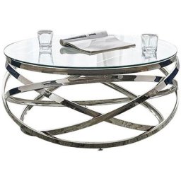 SalesFever Couchtisch, Gestell gefertigt aus rostfreiem Edelstahl